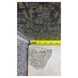 American Fostoria Cubist Pattern Sugar Bowl