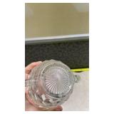 American Fostoria Cubist Pattern Sugar Bowl