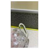 American Fostoria Cubist Pattern Sugar Bowl