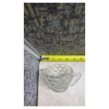 American Fostoria Cubist Pattern Sugar Bowl