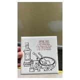 Recipe Illustration Ceramic Costers Set - Salad Dressing Collection