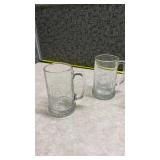 Nautical Ship Design Glass Beer Mugs Set of 4