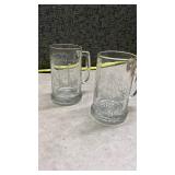 Nautical Ship Design Glass Beer Mugs Set of 4
