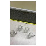 Nautical Ship Design Glass Beer Mugs Set of 4