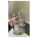 Nautical Ship Design Glass Beer Mugs Set of 4