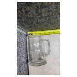 Nautical Ship Design Glass Beer Mugs Set of 4