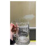 Nautical Ship Design Glass Beer Mugs Set of 4
