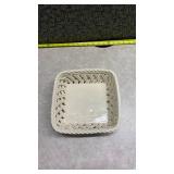 Dash of That White Ceramic Lattice Square Dish
