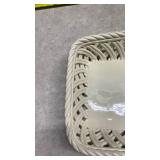 Dash of That White Ceramic Lattice Square Dish