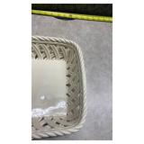 Dash of That White Ceramic Lattice Square Dish