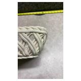 Dash of That White Ceramic Lattice Square Dish