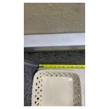 Dash of That White Ceramic Lattice Square Dish