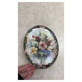 Lena Liu Enchantment Floral Cameos Collector Plate