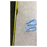 Baby Booties Set - Blue Lace = Size 1 and White Satin = Size 0