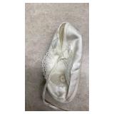 Baby Booties Set - Blue Lace = Size 1 and White Satin = Size 0