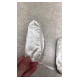 Baby Booties Set - Blue Lace = Size 1 and White Satin = Size 0