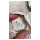 Baby Booties Set - Blue Lace = Size 1 and White Satin = Size 0
