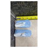 Baby Booties Set - Blue Lace = Size 1 and White Satin = Size 0