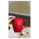 Hallmark Red Heart Shaped Coffee Mugs Set