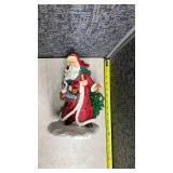Santa Claus Figurine with Swan and Tree
