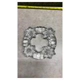 Crystal Clear Glass Floral Wreath