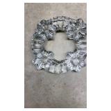 Crystal Clear Glass Floral Wreath