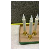 Electric Window Candles with Gold Colored Bases