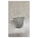 Frosted Glass Tree Votive Holder