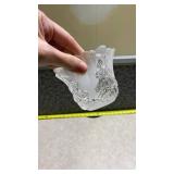 Frosted Glass Tree Votive Holder