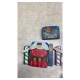 Lot of North Pole Village Scene Wall Decoration