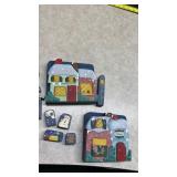 Lot of North Pole Village Scene Wall Decoration