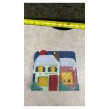 Lot of North Pole Village Scene Wall Decoration