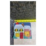 Lot of North Pole Village Scene Wall Decoration