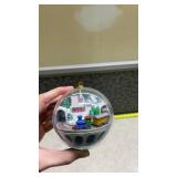Winter Village Train Scene Snow Globe Ornament