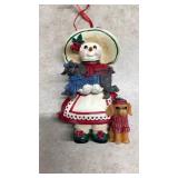 Kurt Adler Snowman with Pets Christmas Ornament