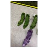 Holiday Time Glitter Shoes Ornaments Set