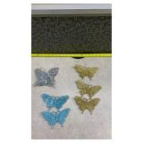 Glitter Butterfly Ornament Set