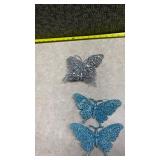Glitter Butterfly Ornament Set