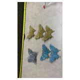 Glitter Butterfly Ornament Set