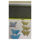Glitter Butterfly Ornament Set