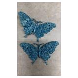 Glitter Butterfly Ornament Set