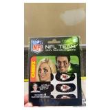 6 Packs of Kansas City Chiefs NFL Eyeblack Strips with 6 Stickers Each