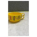 Walt Disney Mickey Mouse Yellow Plastic Cup