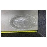 Mikasa Crystal Holiday Angels Platter and Box