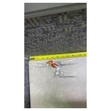 Glass Reindeer Figure with Festive Ribbon