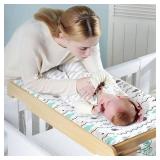 Stretchy Changing Pad Covers for Boys Girls,2 Pack Jersey Knit,Elephant & Whale