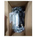 EG STARTS 2 Player Arcade Games DIY Kit Parts 2 Ellipse Oval Joystick Handles + 20 LED lit Arcade Buttons (Red & Blue Kit)