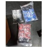 EG STARTS 2 Player Arcade Games DIY Kit Parts 2 Ellipse Oval Joystick Handles + 20 LED lit Arcade Buttons (Red & Blue Kit)