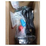 EG STARTS 2 Player Arcade Games DIY Kit Parts 2 Ellipse Oval Joystick Handles + 20 LED lit Arcade Buttons (Red & Blue Kit)
