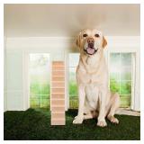 Beavorty Dollhouse Miniature Stairs 2pcs Unpainted Wooden Stairs 1: 12 Steps Model Without Handrail DIY Staircase Accessories for Micro Landscape Decors